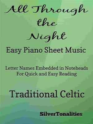 cover image of All Through the Night Easy Piano Sheet Music